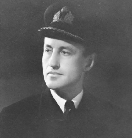 Ian Fleming in naval uniform. Photo by anonymous (c. 1940). Courtesy of Ian Fleming Images/Maud Russell Estate Collection.