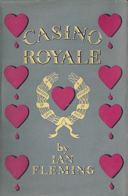 Original cover for the first edition of “Casino Royale.” Artwork by Ian Fleming (c. 1952). PD-Non-Free Use. Wikimedia Commons.