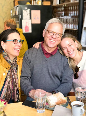 The Miller family. From left to right: Margo, John Winn, and Allison. Vancouver, B.C., May 2019. Photo by anonymous. Becks Hobby Production.