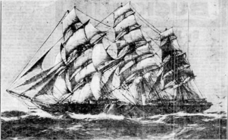 The “Cutty Sark.” Drawing by anonymous (date unknown). 