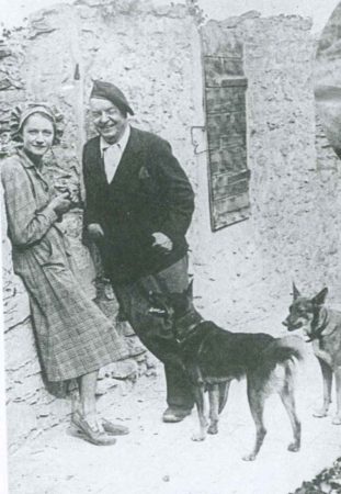 Betty and Charles Brousse at the Château de Castelnou, Perpignan, France. Photo by anonymous (c. 1947).