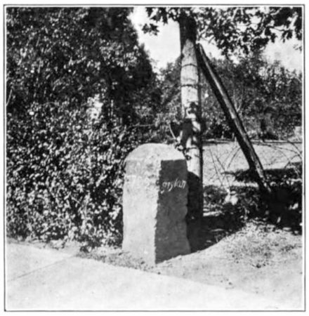 Boundary stone Northeast No. 2. Photo by anonymous (c. 1907). PD-Expired copyright. Wikimedia Commons. 