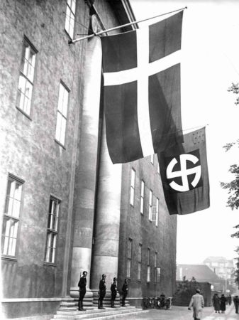 Headquarters of the Schalburg Corps in Copenhagen, Denmark. The building was formerly used by the Danish Order of Freemasons. Photo by anonymous (c. 1943). Frihedsmuseets fotoarkiv. PD-Published outside the United States, published before 1 March 1989, and in the public domain of home country. Wikimedia Commons.