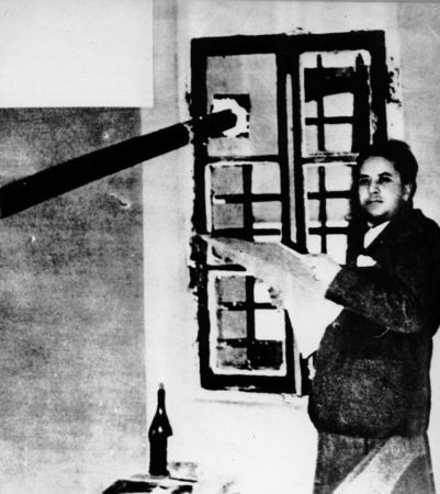 Gian Galeazzo Ciano in his cell (no 27) at Scalzi prison. Photo by anonymous (date unknown).