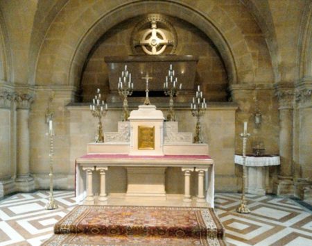 The crypt and altar within St. Michael’s Abbey