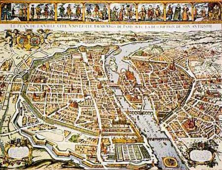 Medieval Paris Map