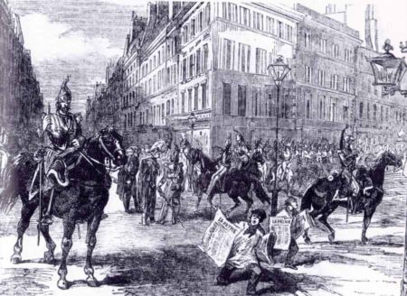 Army patrolling Paris 1851 coup
