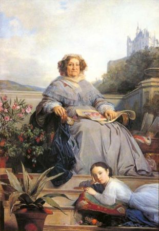 Portrait of Madame Clicquot and her great-granddaughter