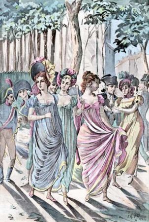 Les Merveilleuses aux Tuileries. Illustration by Le Livre D’Amour
