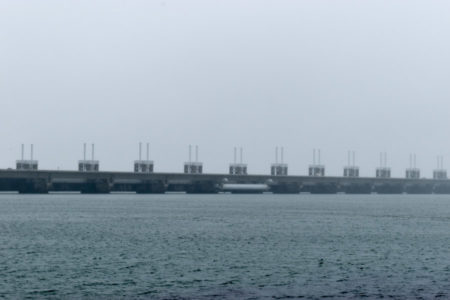 Eastern Schelde Dam. Photo by Sandy Ross (c. April 2023).