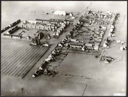 The village of Rilland, Zeeland after the flood of 1953.