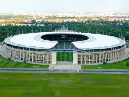 Aerial view of the Olympiastadion in Berlin