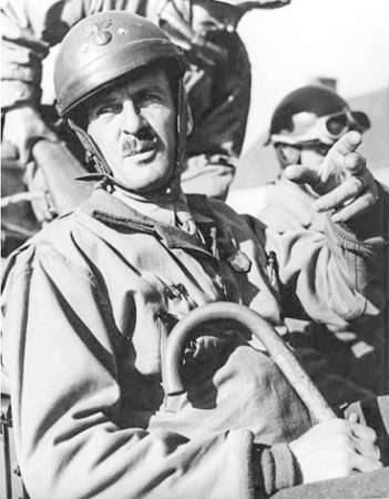 French general Leclerc commanding his tank division