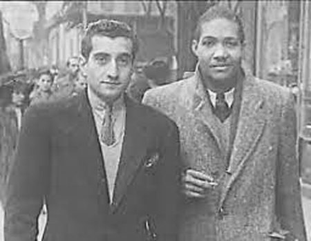 Johnny Nicholas (right) and his medical school friend, Hans Pape in Paris.