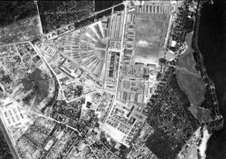 Aerial view taken by the British RAF of KZ Sachsenhausen.