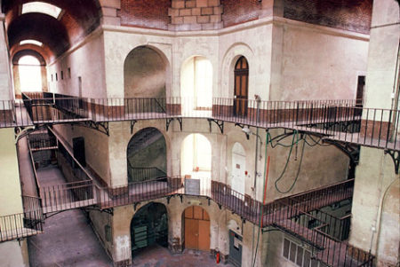 Interior of the Saint-Pierre prison.