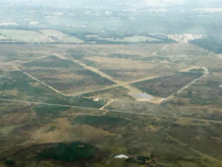 Contemporary aerial view of the former RAF Beaulieu station.