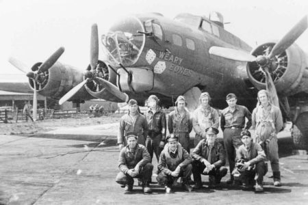 A B-17G, “Weary Bones” of the USAAF 305th Bomb Group stationed at RAF Chelveston.