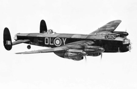 Avro Lancaster Mk I of RAF No 83 Squadron, based at RAF Scampton.
