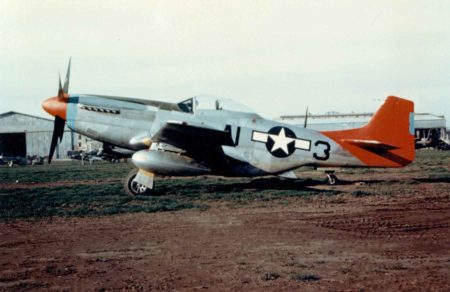 P-51C (“Red Tail”) assigned to the Tuskegee 332nd Fighter Group. United States Air Force. Photo by anonymous (c. November 1944). PD-U.S. government. Wikimedia Commons.