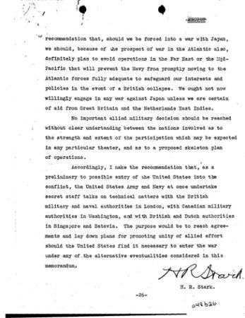 Twenty-sixth and last page of the “Plan Dog” memorandum. Photo by anonymous (date unknown). Marist College Library’s digital partner and web host: Franklin D. Roosevelt Presidential Library and Museum. www.fdrlibrary.marist.edu http://docs.fdrlibrary.marist.edu/psf/box4/a48b01.html