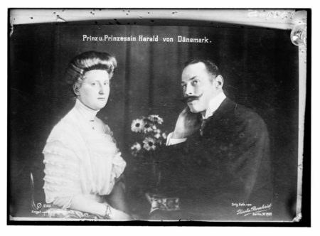 Prince Harald and Princess Helena of Denmark. Photo by anonymous (c. 1900). Bain News Service. Library of Congress. PD-Author’s life plus 70 years or fewer. Wikimedia Commons.