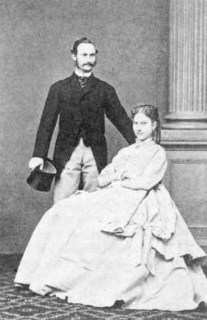 Crown Prince Frederik, later King Frederik VIII of Denmark, and his wife, Princess Louise of Sweden. Photo by anonymous (c. 19th-century). PD-Author’s life plus 70 years or fewer. Wikimedia Commons.