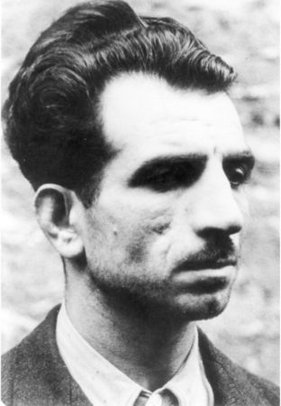 Missak Manouchian, leader of the FTP-MOI Manouchian Group. Photo by Theobald (date unknown). Bundesarchiv, Bild 146-1983-077-09A/Theobald/CC-BY-SA 3.0. PD- CCA-Share Alike 3.0 Germany. Wikimedia Commons.