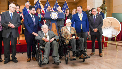 Ceremony awarding the Congressional Gold Medal to the members of the Ghost Army. Photo by U.S. Army/Sgt. David Resnick (c.2022). The Association of the United States Army (AUSA). https://www.ausa.org.