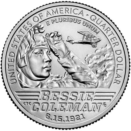 2023 Bessie Colman Women’s Quarter. Photo by Eric David Custer and Chris Costello (c. 2022). PD-U.S. Government. Wikimedia Commons.